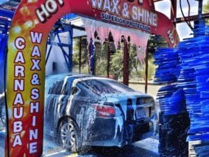 Cobblestone tunnel car wash