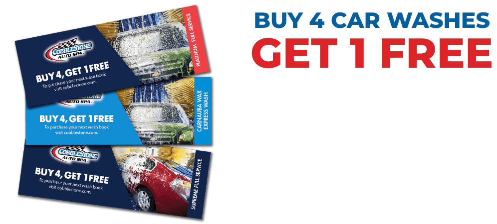 Buy 4 car washes, get one FREE image